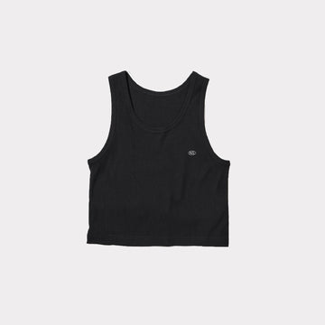 BLACK RIB TANK TOP