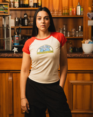 RED CROP TOP ALL'ITALIANA