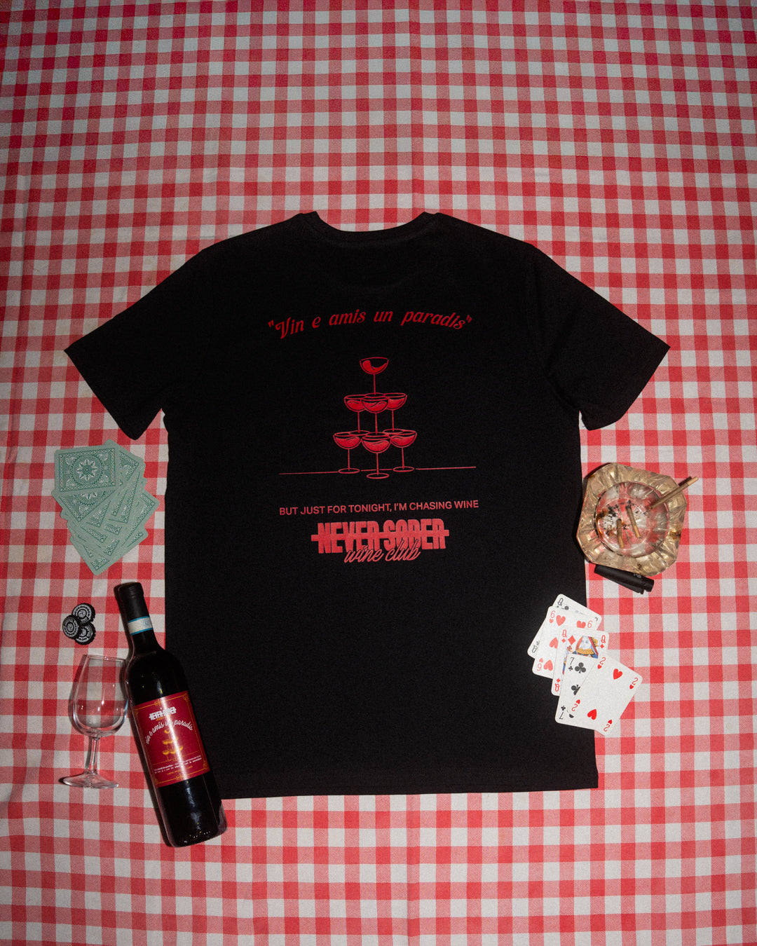 TEE WINE CLUB BLACK