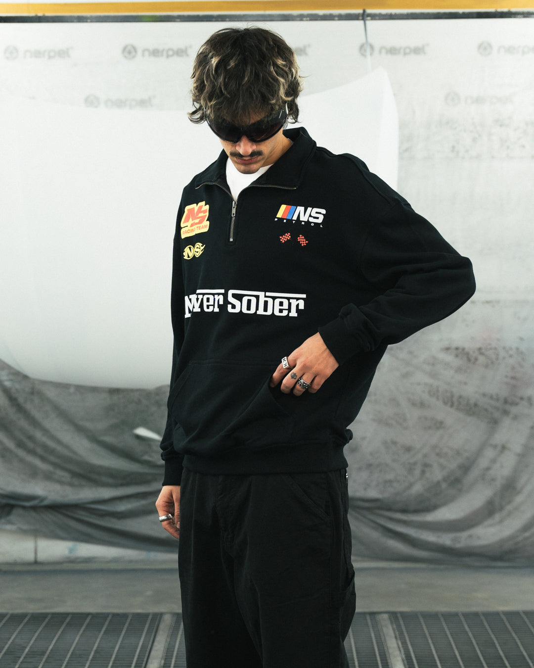 HALF ZIP PETROL