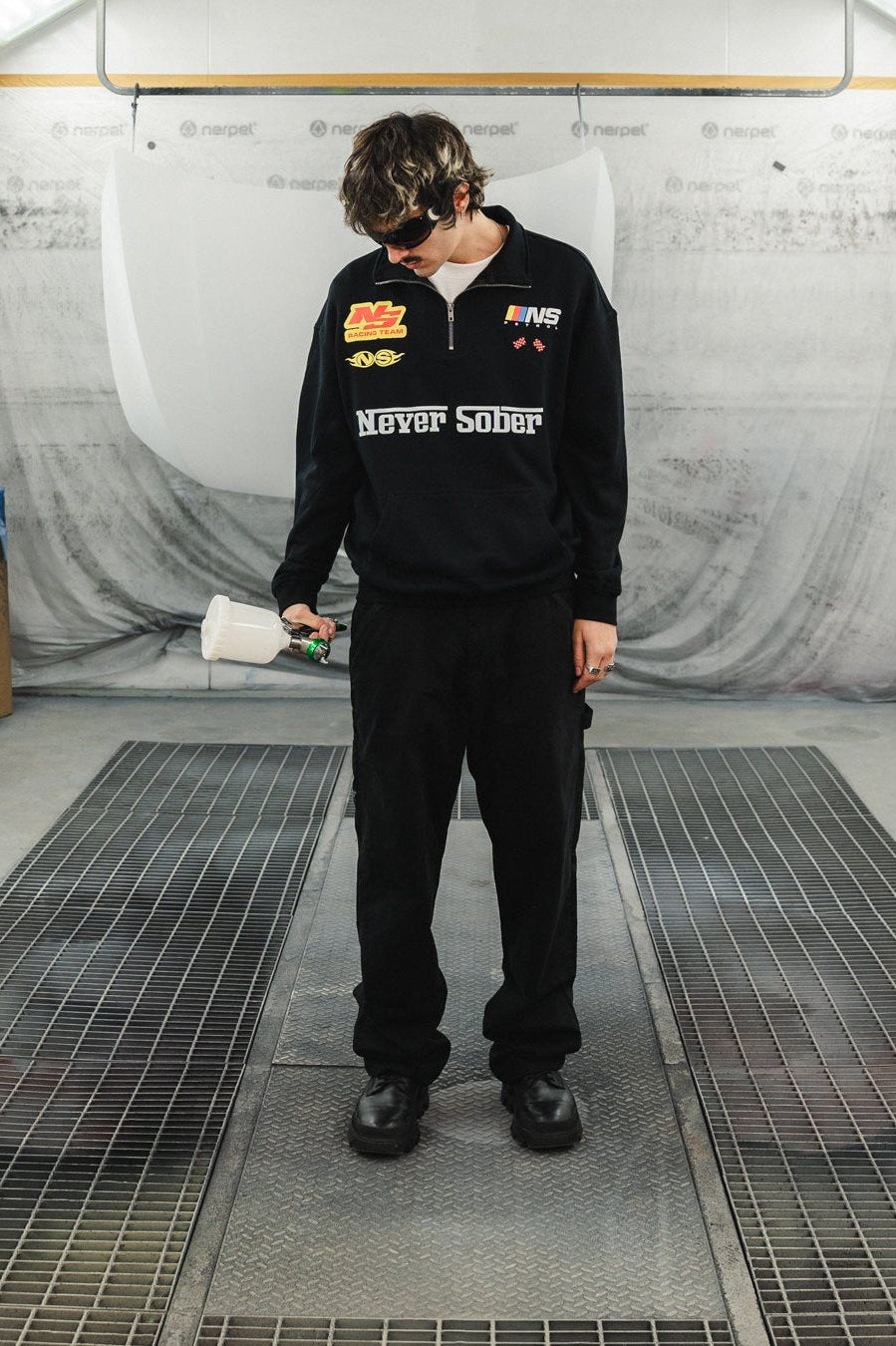 BLACK PETROL PANTS