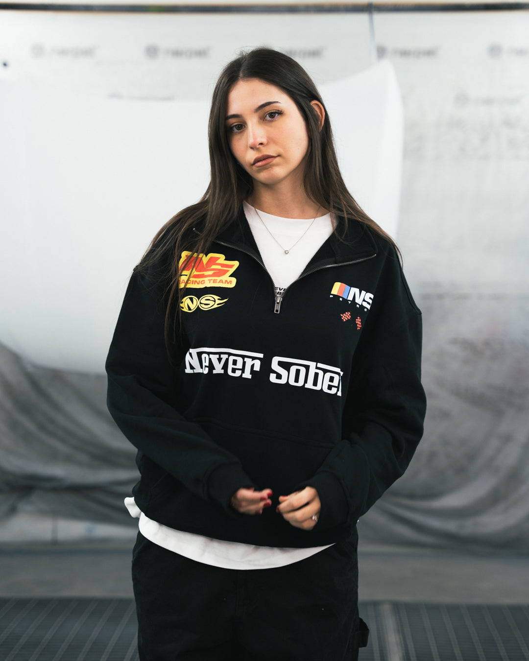 HALF ZIP PETROL