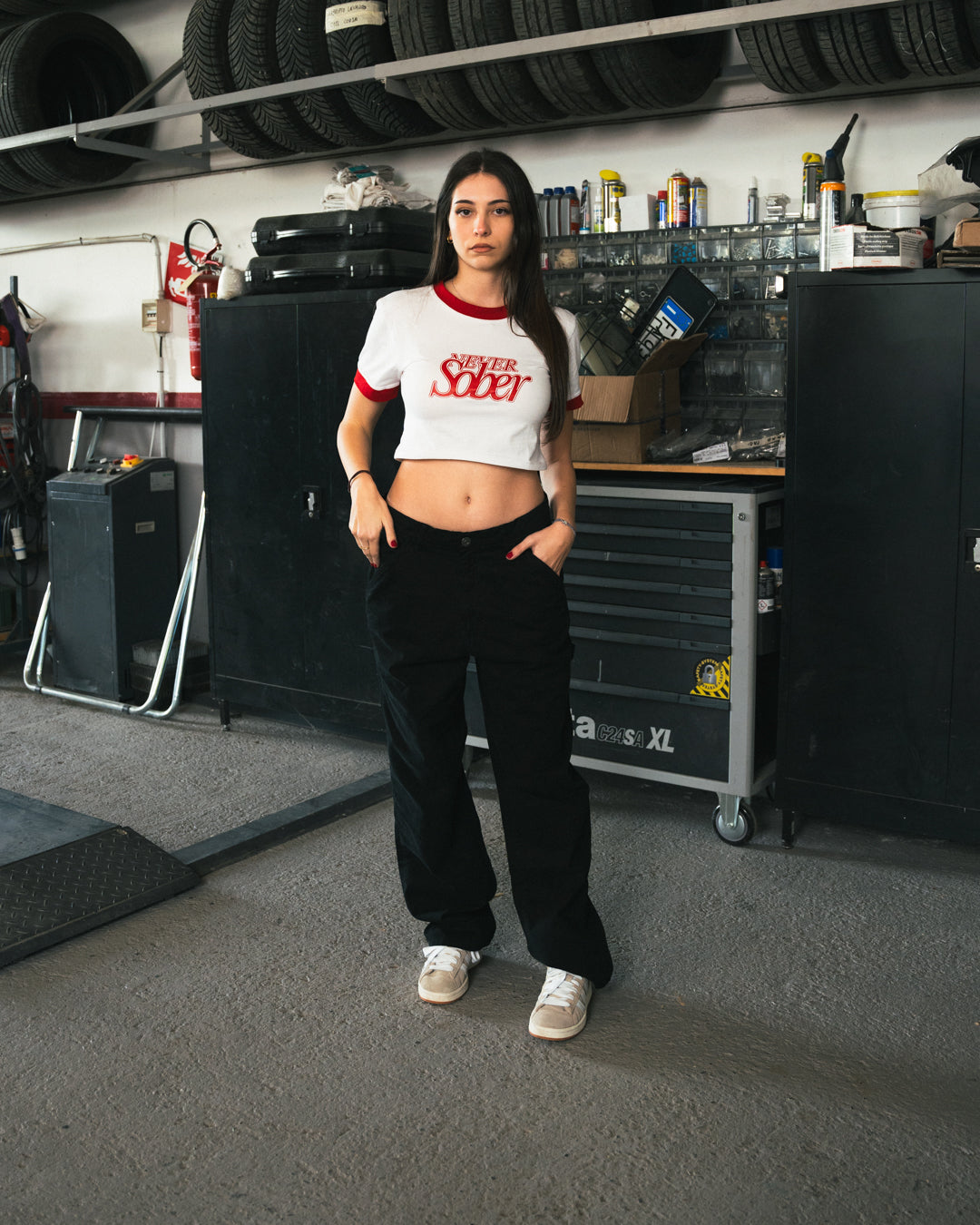 BLACK PETROL PANTS