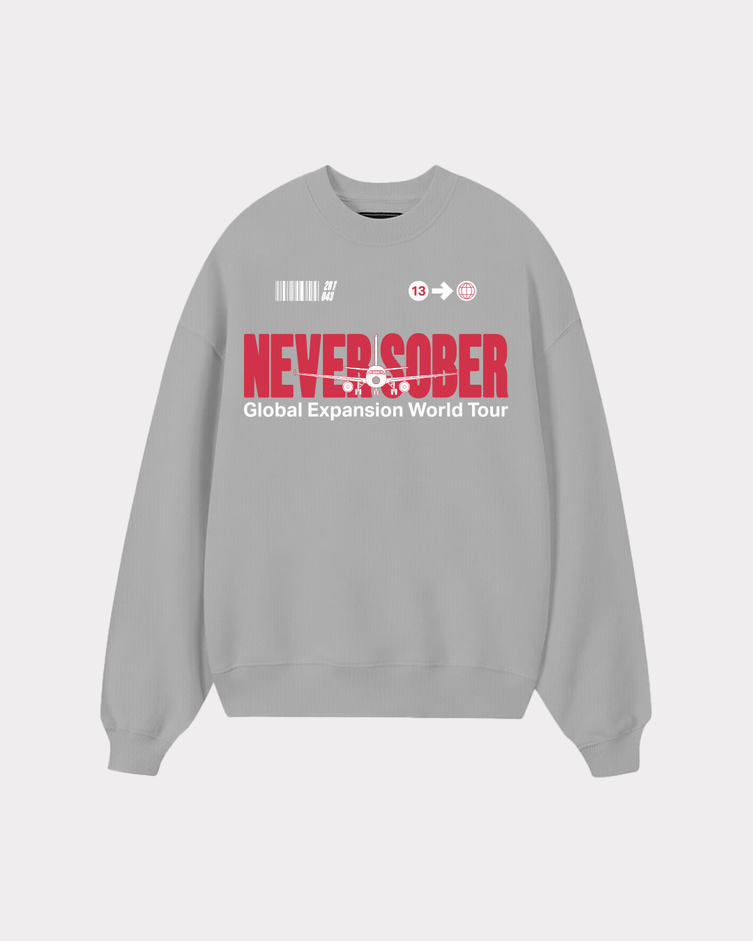 CREWNECK AIRPLANE GREY