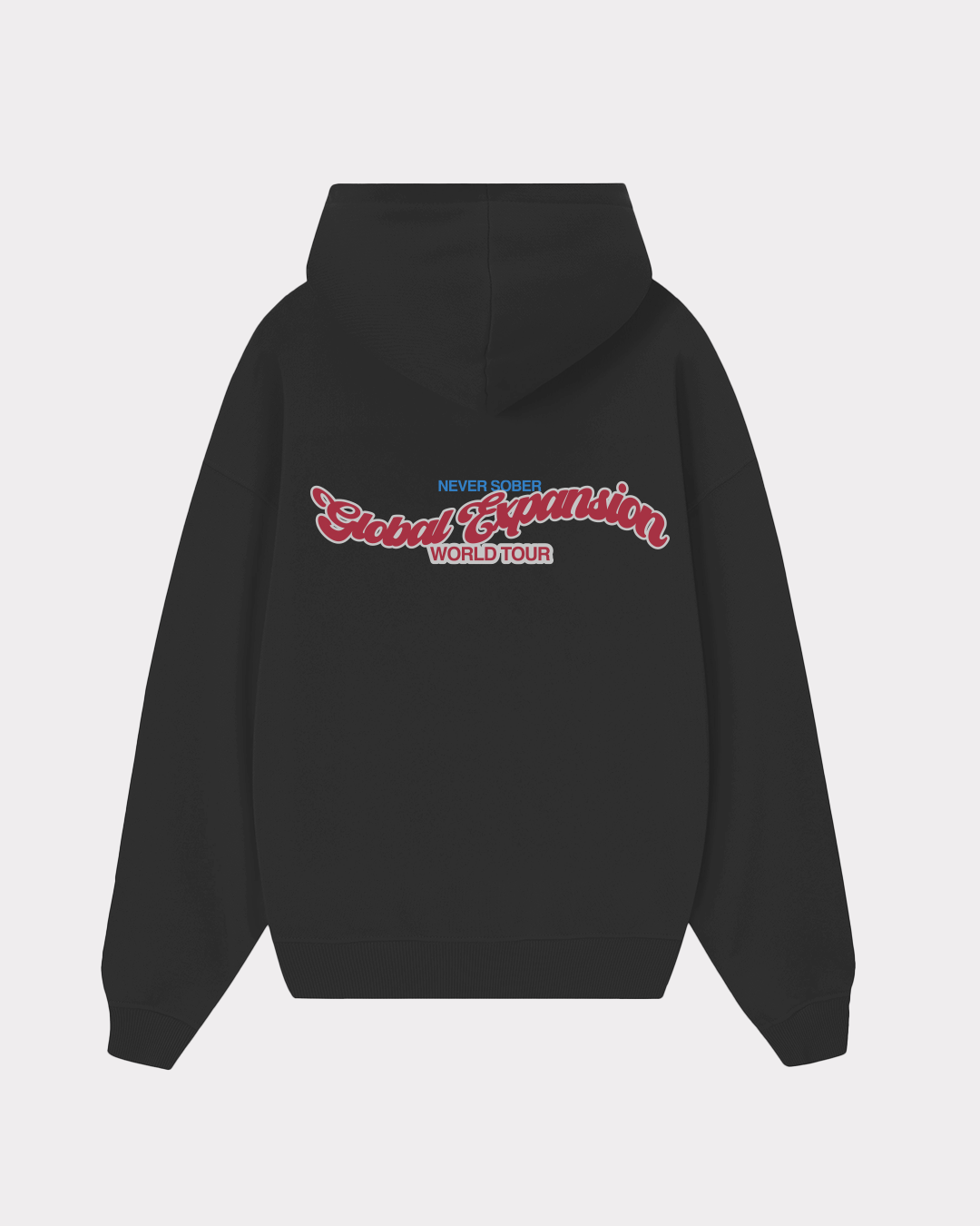 HOODIE ZIP GLOBAL BLACK