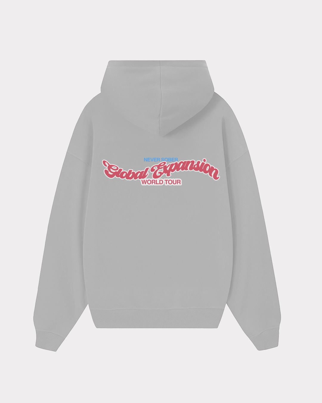 HOODIE ZIP GLOBAL GREY